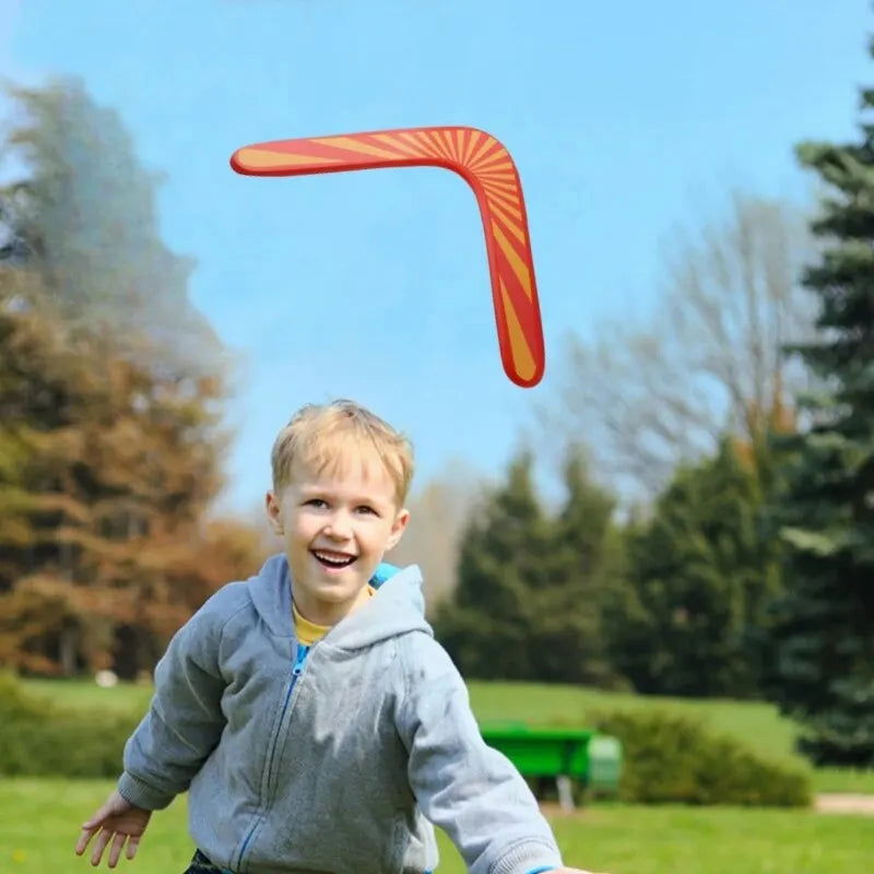 V Shaped Boomerang Flying Disc Throw Catch Wooden Return Dart Flying Outdoor Game Kids Toys Parent-child Interactive Game Props - Slobuy