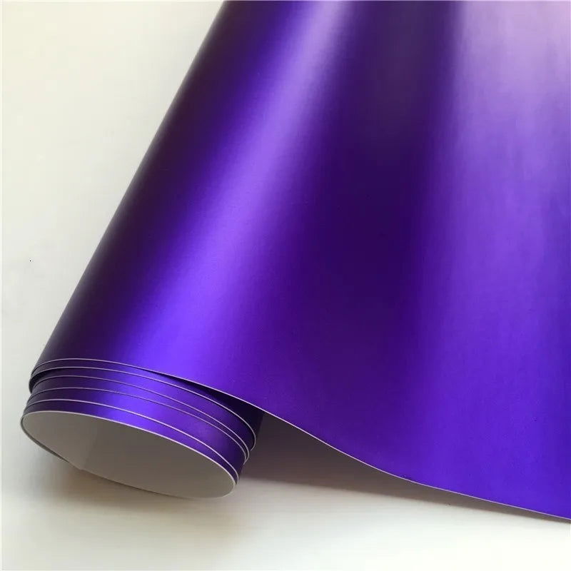 Various Colors Matte Satin Chrome Metallic Vinyl Wrap Film Car Sticker Decal Laptop Phone Motorcycle Graphic - Slobuy