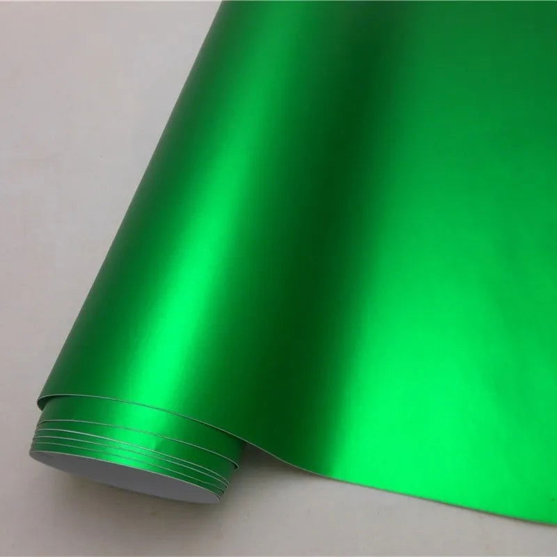 Various Colors Matte Satin Chrome Metallic Vinyl Wrap Film Car Sticker Decal Laptop Phone Motorcycle Graphic - Slobuy
