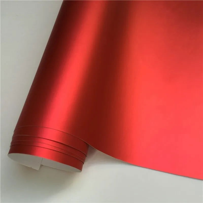 Various Colors Matte Satin Chrome Metallic Vinyl Wrap Film Car Sticker Decal Laptop Phone Motorcycle Graphic - Slobuy