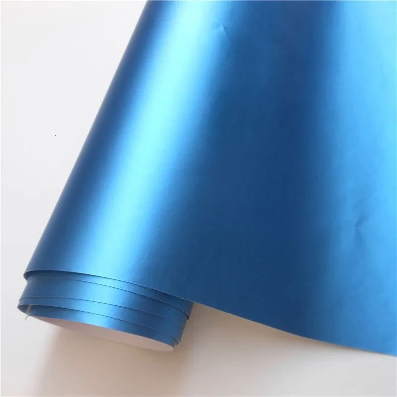 Various Colors Matte Satin Chrome Metallic Vinyl Wrap Film Car Sticker Decal Laptop Phone Motorcycle Graphic - Slobuy