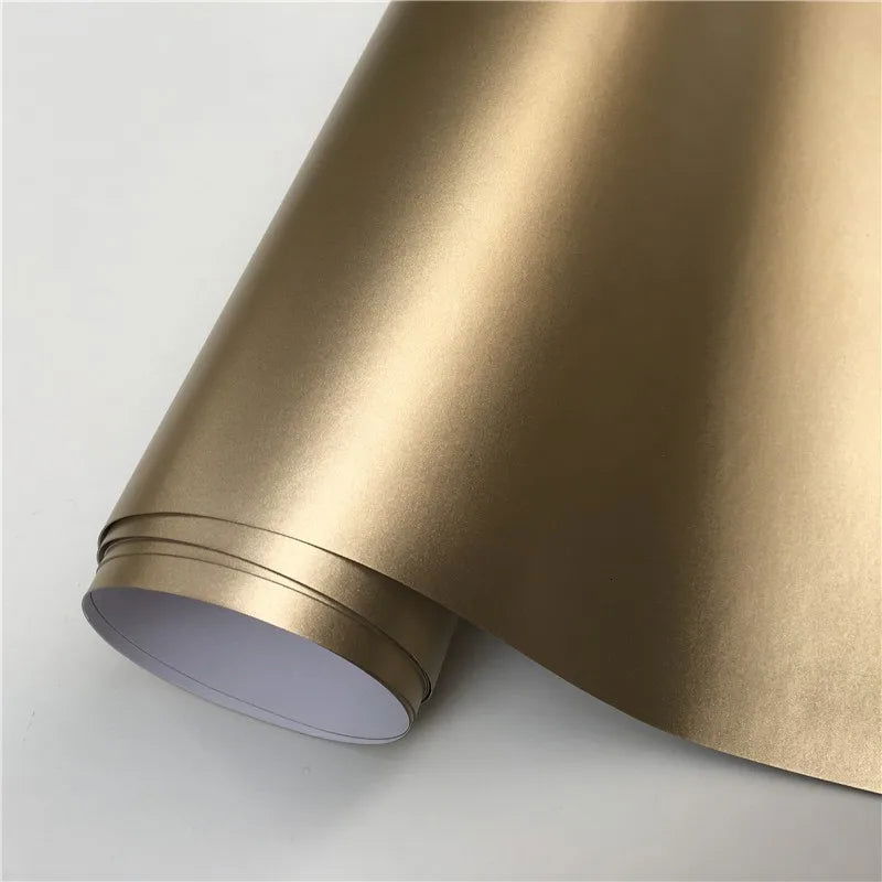 Various Colors Matte Satin Chrome Metallic Vinyl Wrap Film Car Sticker Decal Laptop Phone Motorcycle Graphic - Slobuy
