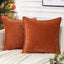 Velvet Chenille Cushion Covers Blue Pillow Cover with Stitched Edge 18x18 Luxury Throw Decorative Pillows for Sofa Home Decro - Slobuy