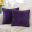 Velvet Chenille Cushion Covers Blue Pillow Cover with Stitched Edge 18x18 Luxury Throw Decorative Pillows for Sofa Home Decro - Slobuy
