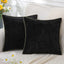 Velvet Chenille Cushion Covers Blue Pillow Cover with Stitched Edge 18x18 Luxury Throw Decorative Pillows for Sofa Home Decro - Slobuy