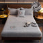 Velvet Jacquard Mattress Cover Winter Warm Velvet Material Fitted Sheet Warm Material Bed Cover Mattress Protector for 90x200cm - Slobuy