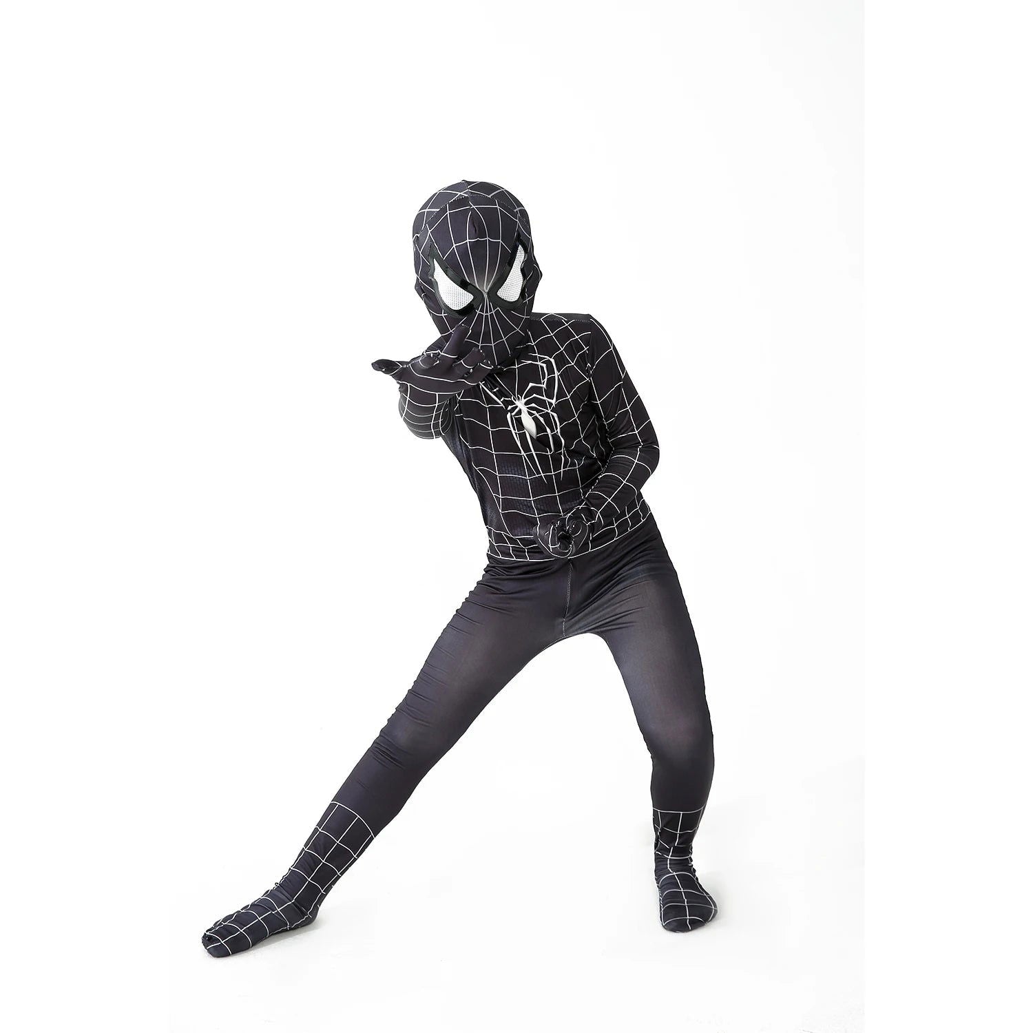12 Kids Style Superhero Spiderman/Black Panther/Venom Halloween Party Christmas Cosplay Spiderman Costume Children Gifts - Slobuy