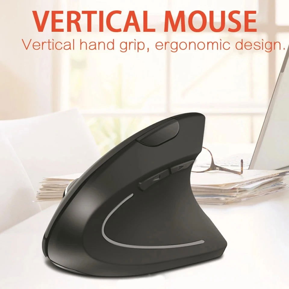 Vertical Wireless USB Mouse Ergonomic Rechargeable Portable PC Gamer For Computer Laptop Notebook Mause Gaming Accessories Mous - Slobuy
