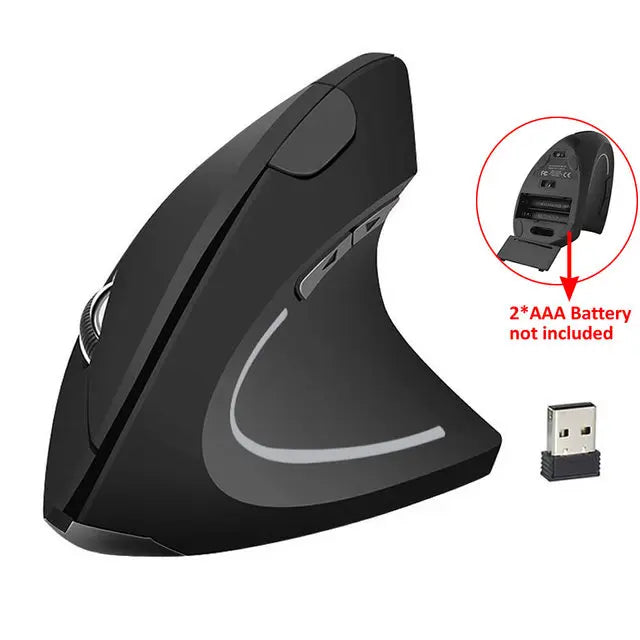 Vertical Wireless USB Mouse Ergonomic Rechargeable Portable PC Gamer For Computer Laptop Notebook Mause Gaming Accessories Mous - Slobuy