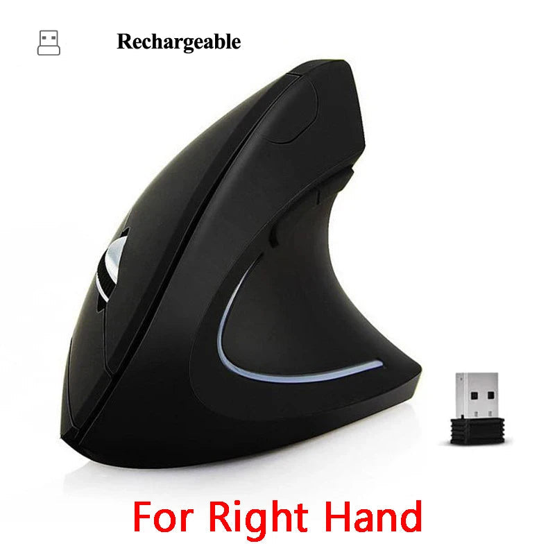 Vertical Wireless USB Mouse Ergonomic Rechargeable Portable PC Gamer For Computer Laptop Notebook Mause Gaming Accessories Mous - Slobuy