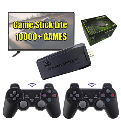 Video Game Console Game Stick Lite 4K 20000 Games HD Retro Classic Arcade Emulador Wireless TV Gaming Console - Slobuy