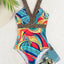 Vigoashely 2024 Sexy Print Strapped Swimwear Women Push UP One Piece Swimsuit Monokini Backless Hollow Summer Bathing Suit - Slobuy