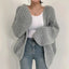 Vintage Harajuku Lantern Sleeve Women Cardigan Sweater Casual Korean Fall Streetwear Tops Coat Chic Lazy Wind Y2k Sweater - Slobuy
