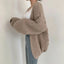 Vintage Harajuku Lantern Sleeve Women Cardigan Sweater Casual Korean Fall Streetwear Tops Coat Chic Lazy Wind Y2k Sweater - Slobuy