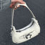 Vintage Korean Casual Cute White Star Shoulder Underarm Tote Bag Ladies Sling Bags Leather Zip Purses  Handbags Women - Slobuy
