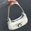 Vintage Korean Casual Cute White Star Shoulder Underarm Tote Bag Ladies Sling Bags Leather Zip Purses  Handbags Women - Slobuy