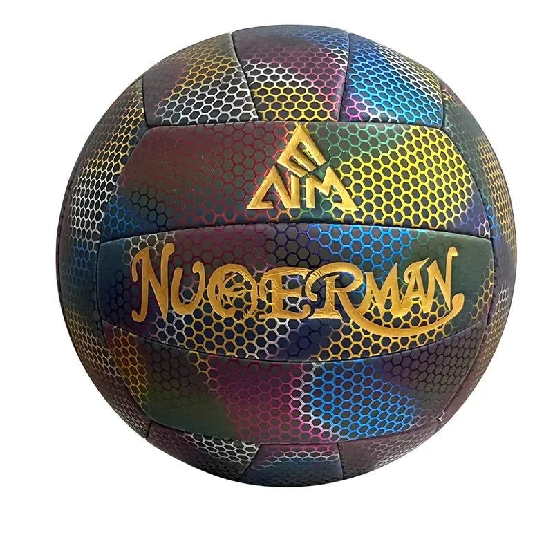Volleyball Reflective Manufacturers Wholesale Colorful Glow PU Machine Sewing School Outdoor Sports Ball Products - Slobuy