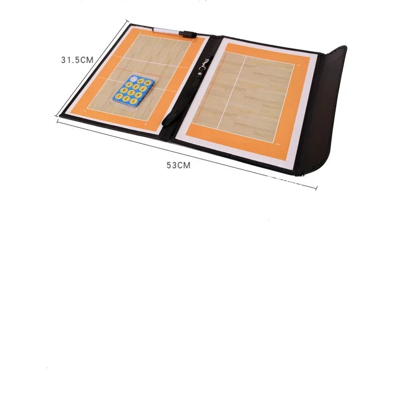 Volleyball Tactical Board Portable Foldable Volleyball Training Competition Coaching Clipboard Magnetic Writable Strategy Board - Slobuy