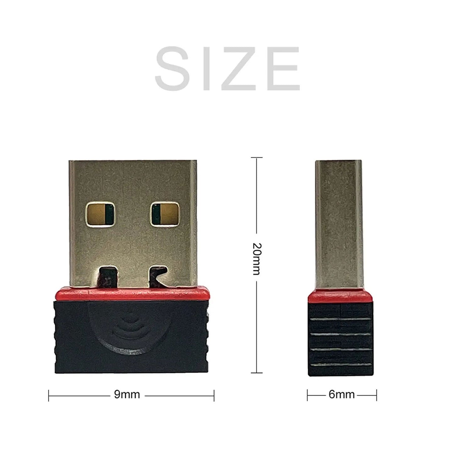 WIFI 6 Network Signal Reception Mini Driver-free Wi-Fi Adapter for PC Deskop Computer 2.4G Network Card USB Plug and Play - Slobuy
