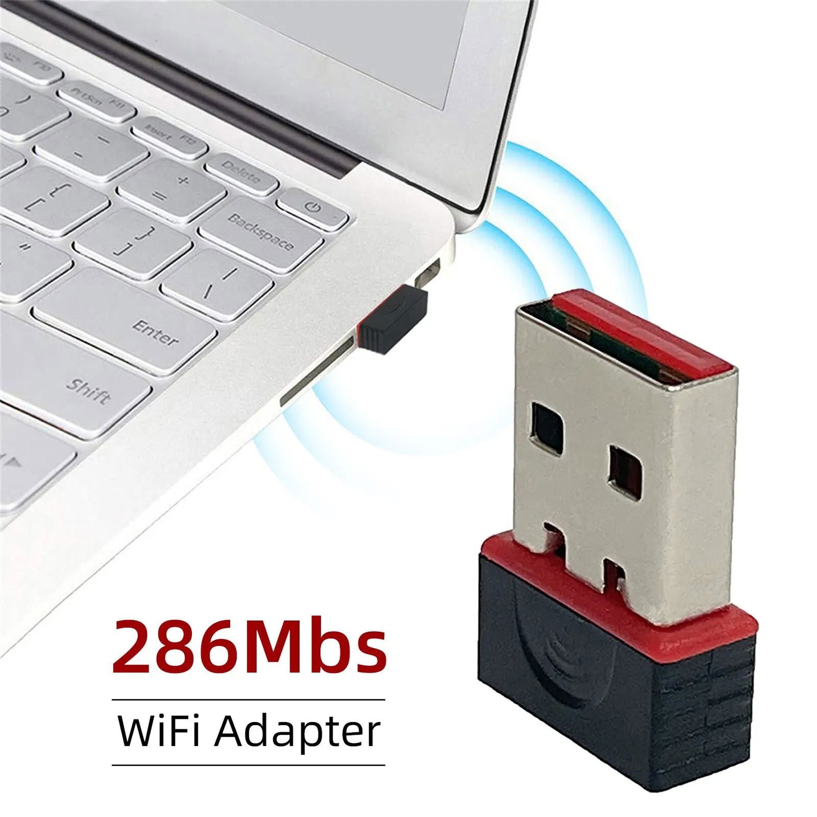 WIFI 6 Network Signal Reception Mini Driver-free Wi-Fi Adapter for PC Deskop Computer 2.4G Network Card USB Plug and Play - Slobuy