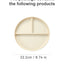 WORTHBUY Round Divided Dinner Plate Microwave Safe Food Plates Fruit Salad Serving Tray Kitchen Tableware Plastic Dinner Dishes - Slobuy