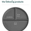 WORTHBUY Round Divided Dinner Plate Microwave Safe Food Plates Fruit Salad Serving Tray Kitchen Tableware Plastic Dinner Dishes - Slobuy