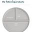 WORTHBUY Round Divided Dinner Plate Microwave Safe Food Plates Fruit Salad Serving Tray Kitchen Tableware Plastic Dinner Dishes - Slobuy