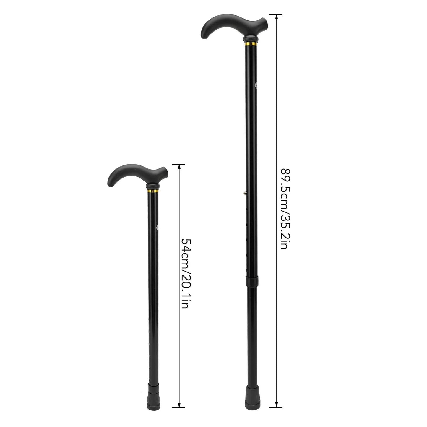 Walking Stick Cane Mobility Aid Cane Aluminum Alloy Rubber Base Telescopic Adjustable Walking Stick for Seniors Elderly - Slobuy