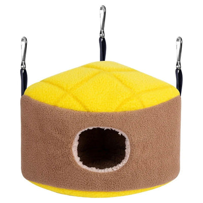 Warm Bird Nest Winter House Snuggle Hut Hanging Hammock Cage Accessories Plush Hideaway for Gerbil Small Parrot Parakeet Cockati - Slobuy