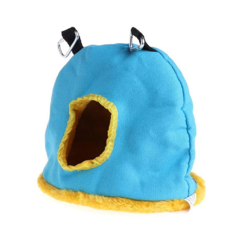 Warm Bird nest Winter House Hanging Hammock Cage Accessories Plush Hideaway for Parrot - Slobuy