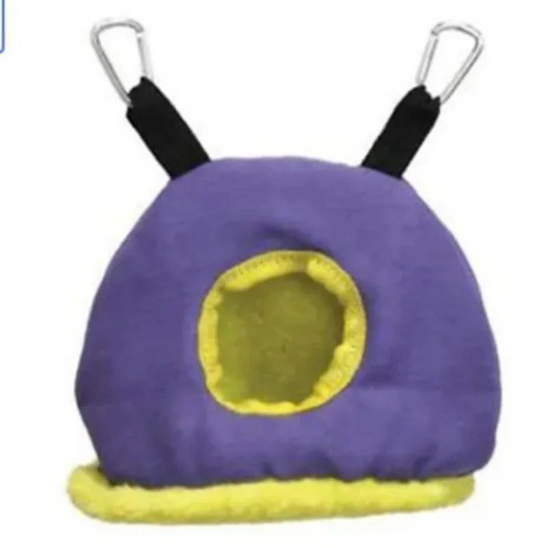 Warm Bird nest Winter House Hanging Hammock Cage Accessories Plush Hideaway for Parrot - Slobuy