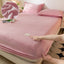 Warm Plush Fitted Sheet Elastic Mattress Cover Velvet Bed Cover Full Set Winter Soft Family Double Bed Bedding 150/160/180x200cm - Slobuy