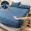 Warm Plush Fitted Sheet Elastic Mattress Cover Velvet Bed Cover Full Set Winter Soft Family Double Bed Bedding 150/160/180x200cm - Slobuy