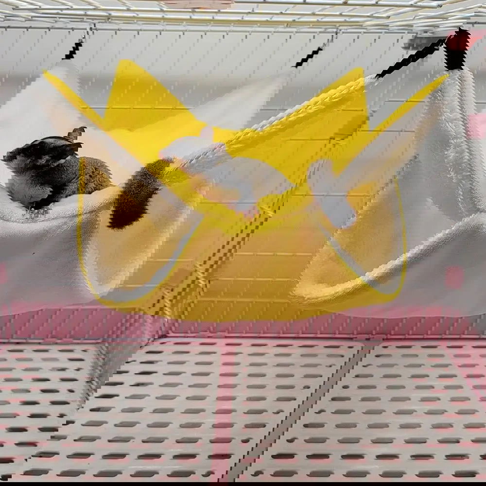 Warm Plush Hamster Hammock Small Animal Double-layer Thicken Sleeping Bag Nest Pets Rat Squirrel Hanging Cage House - Slobuy