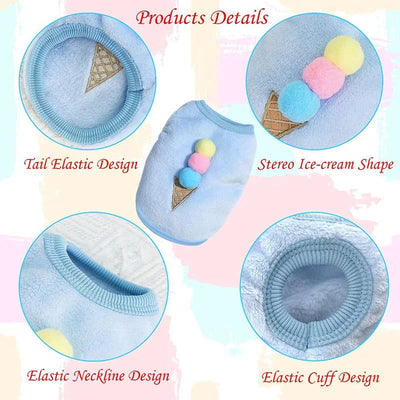 Warm Rabbit Clothes Soft Fleece Guinea Pig Vest Cute Small Pet Clothes Bunny Costume for Ferret Chihuahua Rabbit Accessories - Slobuy