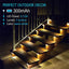 Warm White LED Solar Step Lamp Path Stair Outdoor Garden Lights Waterproof Balcony Light Decoration for Patio Stair Fence Light - Slobuy