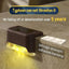 Warm White LED Solar Step Lamp Path Stair Outdoor Garden Lights Waterproof Balcony Light Decoration for Patio Stair Fence Light - Slobuy