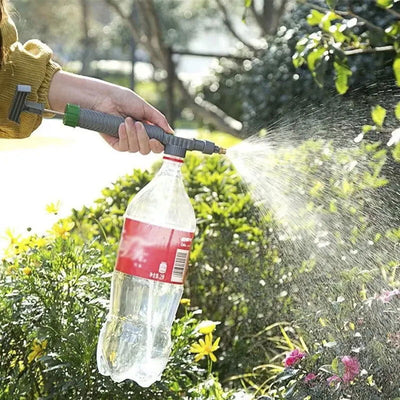 Watering Irrigation High Sprayer Water Pressure Flower Garden Gun Sprayer Head Juice Bottles Interface Plastic Trolley Spray - Slobuy