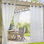 Waterproof Outdoor Sheer Curtains Panels for Garden Tab Top  Indoor Privacy Voile Drapes - Slobuy