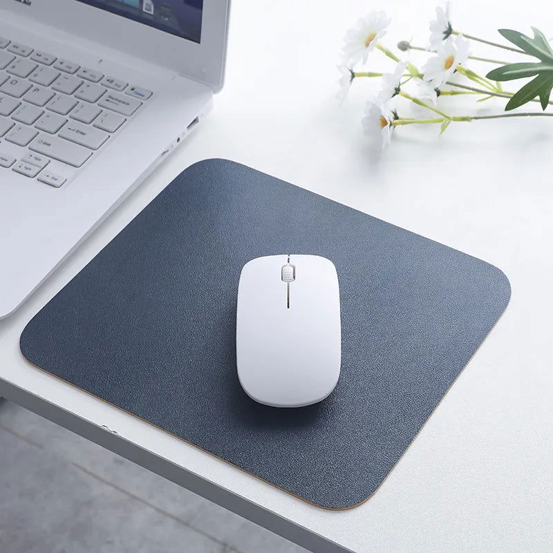 Waterproof PU Leather Mouse Pad Gaming Mouse Pad Simple Solid Color Antislip Computer Desk Accessories School Office Accessories - Slobuy