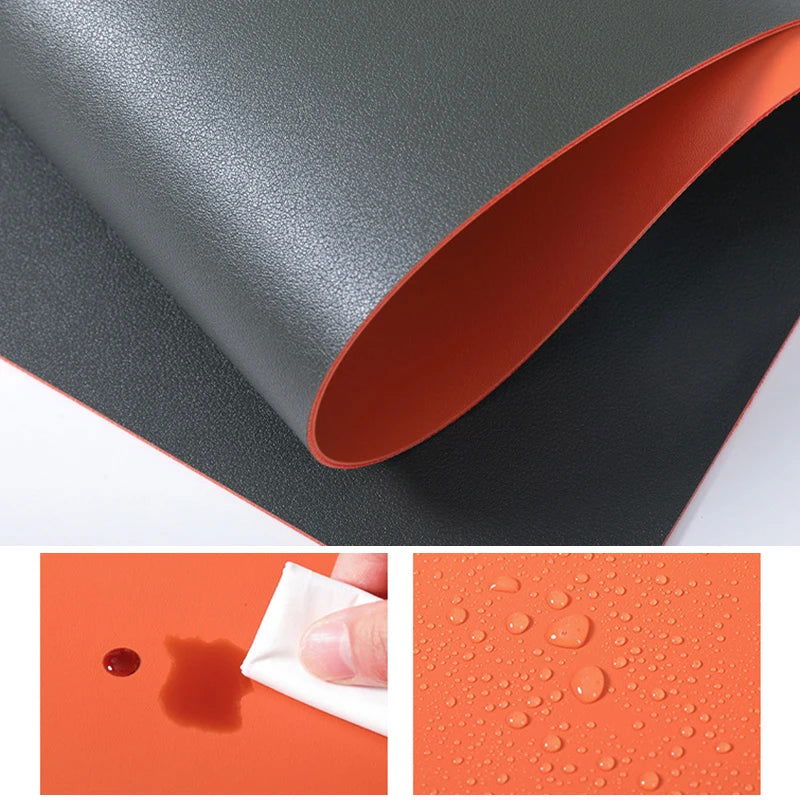Waterproof PU Leather Mouse Pad Gaming Mouse Pad Simple Solid Color Antislip Computer Desk Accessories School Office Accessories - Slobuy
