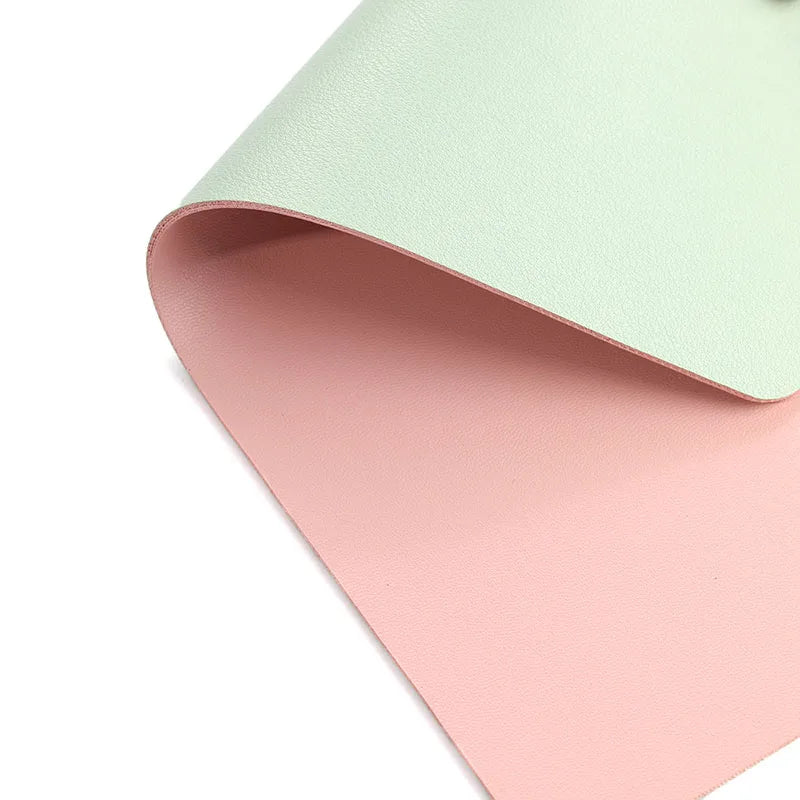 Waterproof PU Leather Mouse Pad Gaming Mouse Pad Simple Solid Color Antislip Computer Desk Accessories School Office Accessories - Slobuy