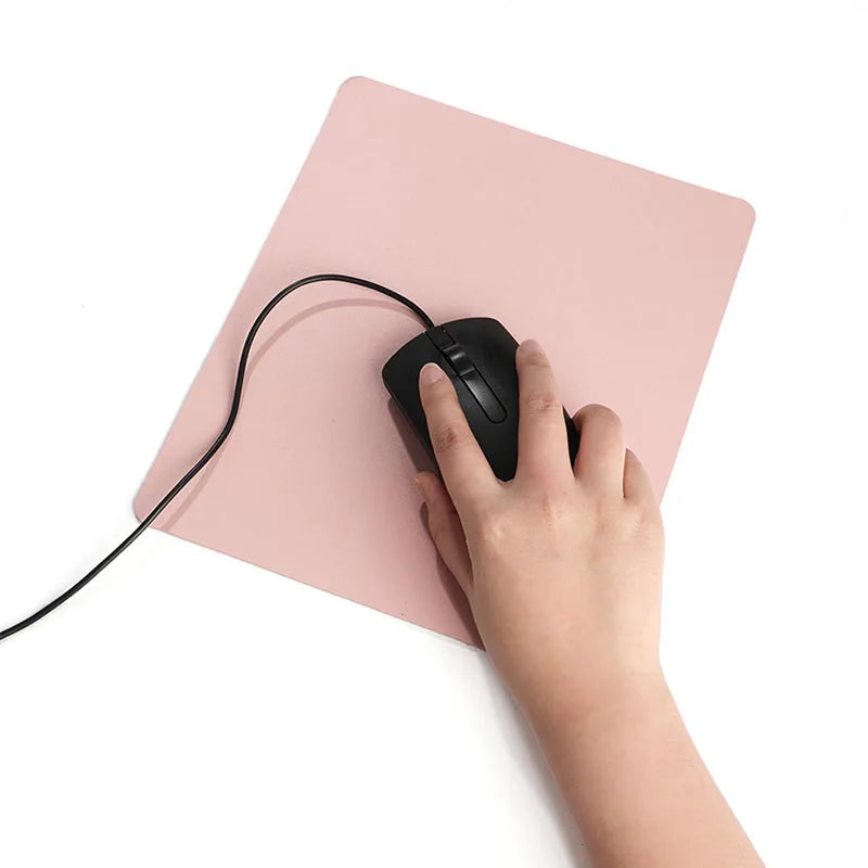 Waterproof PU Leather Mouse Pad Gaming Mouse Pad Simple Solid Color Antislip Computer Desk Accessories School Office Accessories - Slobuy