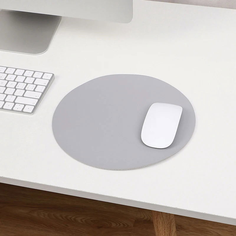 Waterproof PU Leather Mouse Pad Gaming Mouse Pad Simple Solid Color Antislip Computer Desk Accessories School Office Accessories - Slobuy