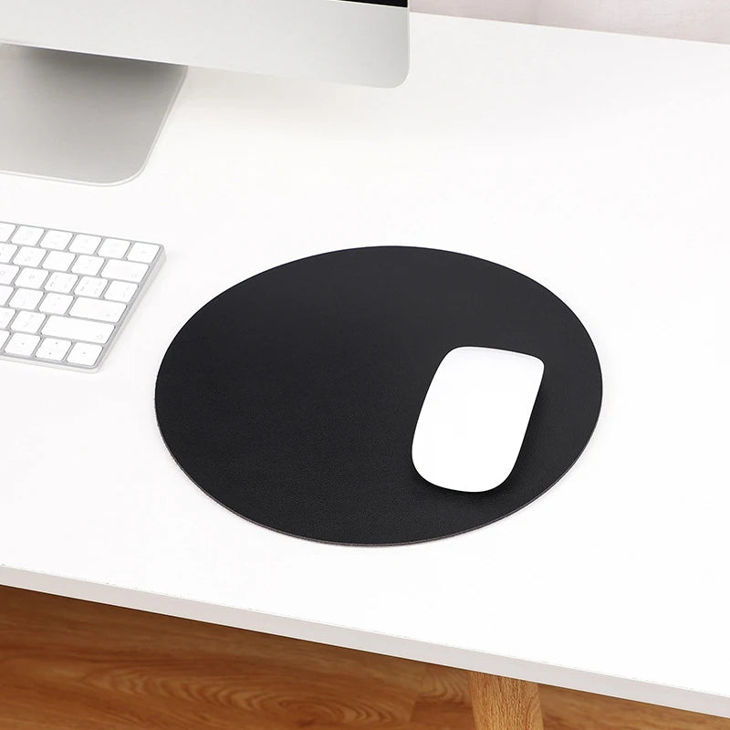 Waterproof PU Leather Mouse Pad Gaming Mouse Pad Simple Solid Color Antislip Computer Desk Accessories School Office Accessories - Slobuy