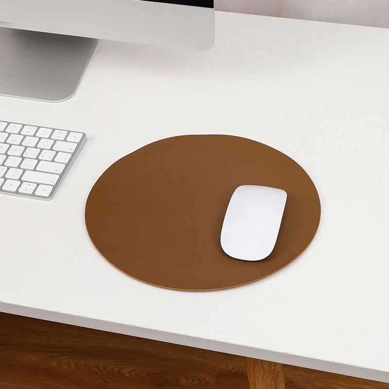 Waterproof PU Leather Mouse Pad Gaming Mouse Pad Simple Solid Color Antislip Computer Desk Accessories School Office Accessories - Slobuy
