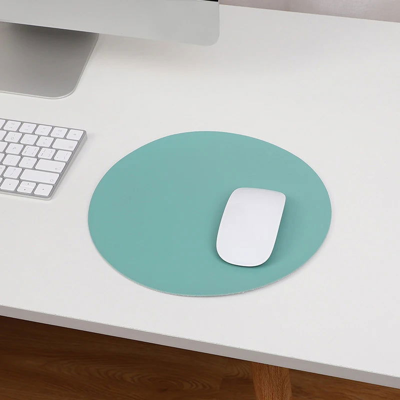 Waterproof PU Leather Mouse Pad Gaming Mouse Pad Simple Solid Color Antislip Computer Desk Accessories School Office Accessories - Slobuy