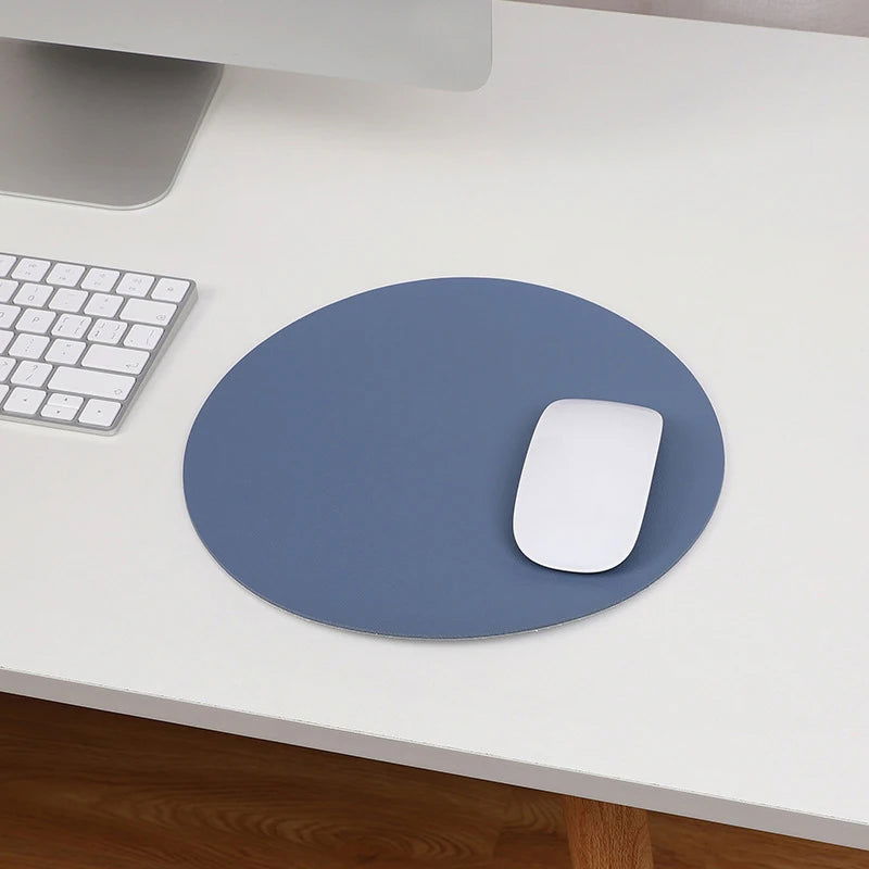 Waterproof PU Leather Mouse Pad Gaming Mouse Pad Simple Solid Color Antislip Computer Desk Accessories School Office Accessories - Slobuy
