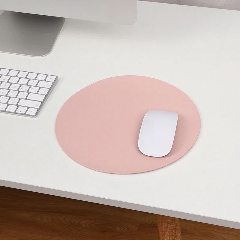 Waterproof PU Leather Mouse Pad Gaming Mouse Pad Simple Solid Color Antislip Computer Desk Accessories School Office Accessories - Slobuy