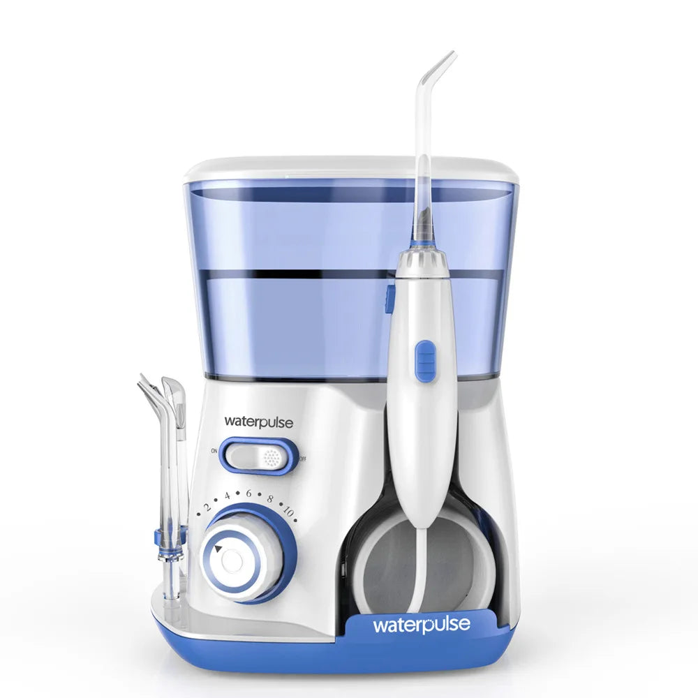 Waterpulse V300G Oral Irrigator 5pcs Tips Dental Water Flosser Electric Cleaner 800ml Oral Hygiene Dental Flosser For Oral Care - Slobuy